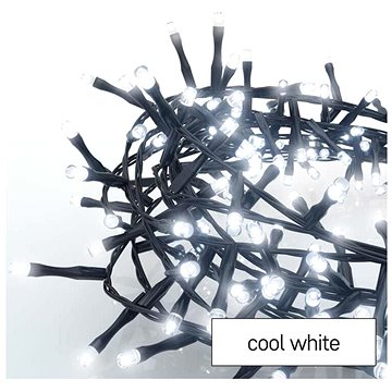 EMOS LED vánoční řetěz – ježek, 8 m, venkovní i vnitřní, studená bílá, časovač (D4BC02)