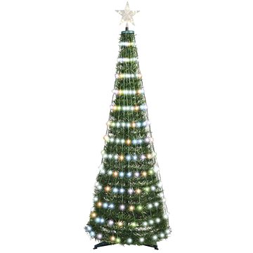 EMOS LED vánoční stromek se světelným řetězem a hvězdou, 1,8 m, vnitřní, RGB, ovladač, časovač (D5AA03)
