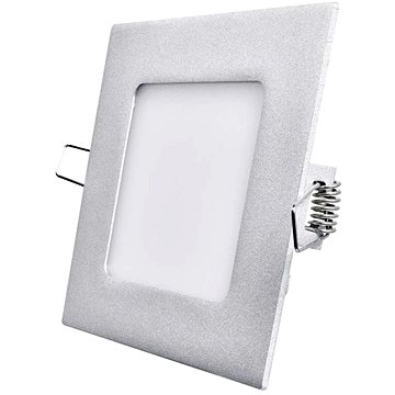 EMOS LED panel 120×120, čtvercový vestavný stříbrný, 6W neutrální bílá (1540220670)