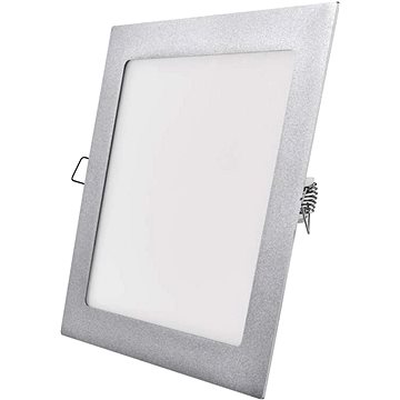 EMOS LED panel 225×225, čtvercový vestavný stříbrný, 18W neutrální bílá (1540221870)