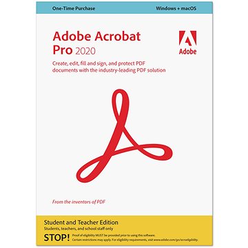 Adobe Acrobat Pro Student&Teacher, Win/Mac, EN (BOX) (65311366)