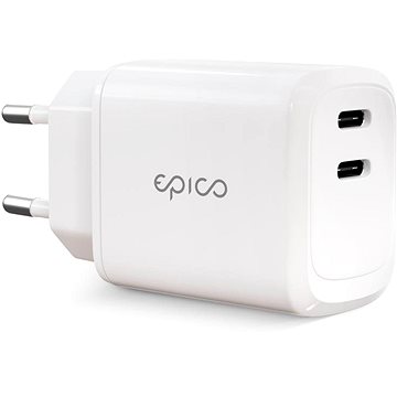 Epico 45W duální síťová nabíječka - bílá (9915101100143)