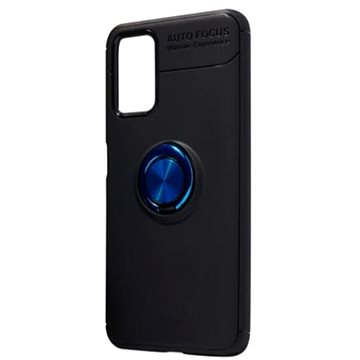 Spello by Epico silikonový kryt s kroužkem pro Samsung Galaxy A22 5G - černá/modrý kroužek (58410101300003)