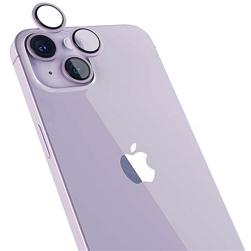 Epico Hliníkové ochranné sklo na čočky fotoaparátu pro iPhone 14 / 14 Plus fialová (69212152200001)