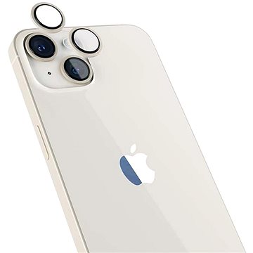 Epico Hliníkové ochranné sklo na čočky fotoaparátu pro iPhone 14 / 14 Plus hvězdně bílá (69212151100001)