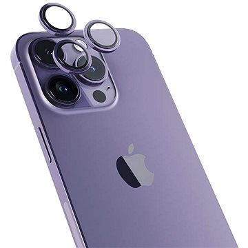 Epico Hliníkové ochranné sklo na čočky fotoaparátu pro iPhone 14 Pro / 14 Pro Max temně fialová (69312152200001)