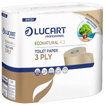 Lucart Econatural 4.3 - toaletní papír 30 m, 4 ks (811C54)