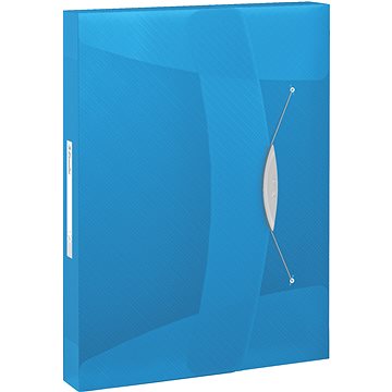 ESSELTE VIVIDA A4 s gumičkou, transparentní modrá (624047)
