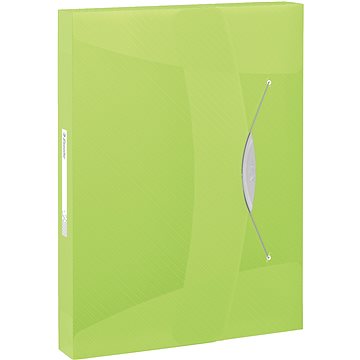 ESSELTE VIVIDA A4 s gumičkou, transparentní zelená (624051)
