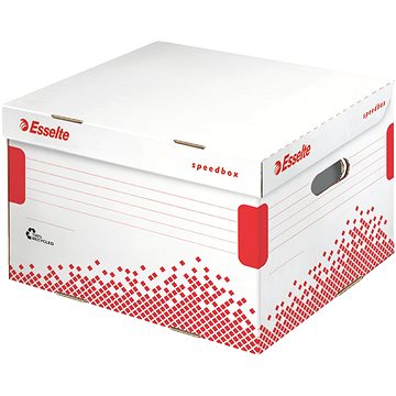 ESSELTE Speedbox 36.7 x 26.3 x 32.5 cm, bílo-červená (623912)