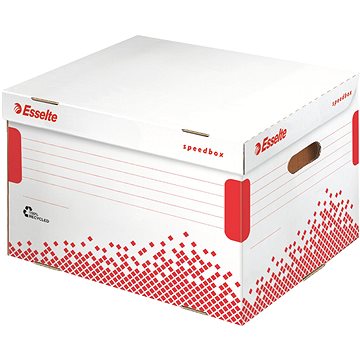 ESSELTE Speedbox 39.2 x 30.1 x 33.4 cm, bílo-červená (623914)