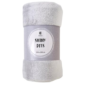 Essex Deka z mikrovlákna SHINY DOTS 150x200 cm světle šedá (BBK-860370)