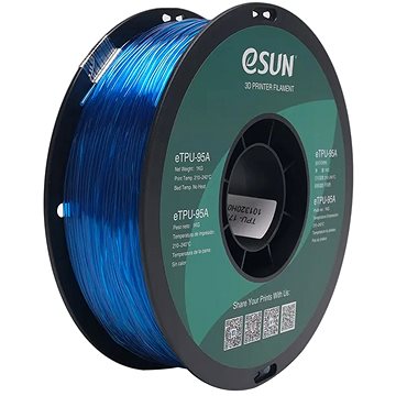 eSUN eTPU-95A transparent blue 1kg (ESU3D30)