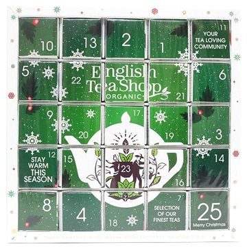 English Tea Shop Zelený adventní kalendář Puzzle 48 g, 25 ks bio ETS25 (61250)