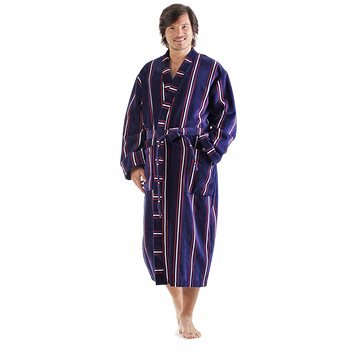 PerfektníPrádlo dlouhé kimono OXFORD modrá XXL (601968524708)