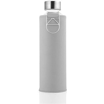 EQUA skleněná láhev s obalem z umělé kůže Mismatch Grey Dove 750 ml (MMFAUXDO)