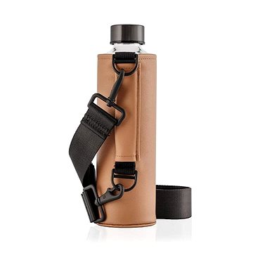EQUA skleněná láhev s obalem z umělé kůže Crossbody Maple 750 ml (MMFAUXCBMA)