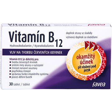 Favea Vitamín B12 30 tablet (8595067107950)