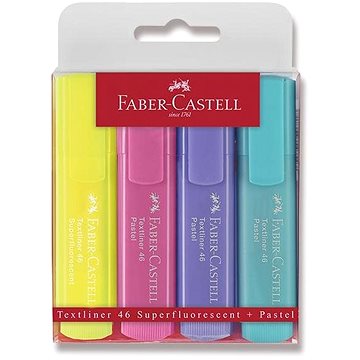 FABER-CASTELL Textliner 1546 pastelový - sada 4 barev (154610)