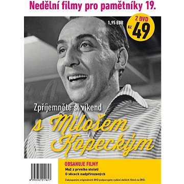 Nedělní filmy pro pamětníky 19: Miloš Kopecký - DVD (1161)