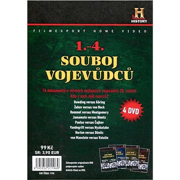 Souboj vojevůdců - 1-4 /papírové pošetky/ (4DVD) - DVD (1793)