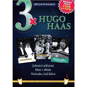 3x Hugo Haas I: Jedenácté přikázání, Muži v offsidu, Načeradec, král kibiců (3DVD) - DVD (7006-9)