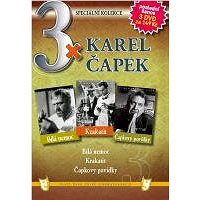 3x Karel Čapek - Bílá nemoc, Krakatit, Čapkovy povídky /papírové pošetky/ (3DVD) - DVD (7017-10)