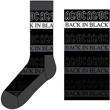 AC/DC - Back In Black unisex černé - ponožky (5056368671203)