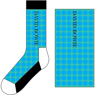 Bowie David - Circles Pattern unisex modré - ponožky (5056368671265)