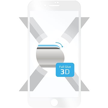 FIXED 3D Full-Cover pro Apple iPhone 7 Plus/8 Plus bílé (FIXG3D-101-033WH)