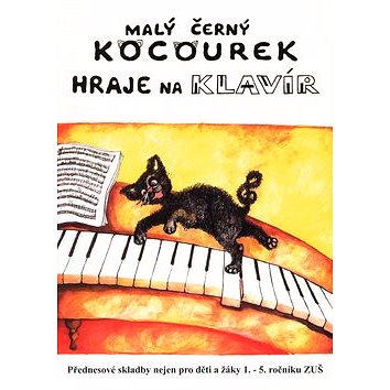 Malý černý kocourek hraje na klavír (80-86086-13-5)
