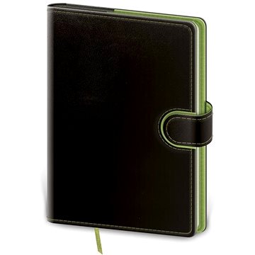 Zápisník Flip L linkovaný černo/zelený (8595230646569)