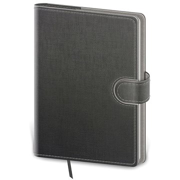 Zápisník Flip L linkovaný šedo/šedý (8595230646606)