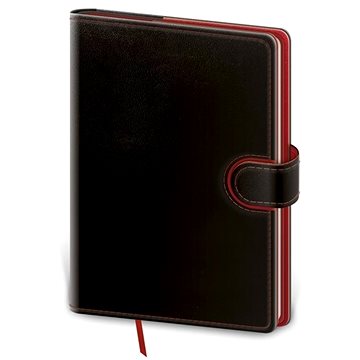 Zápisník Flip L tečkovaný černo/červený (8595230647016)