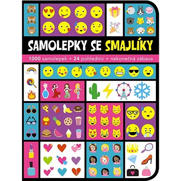 Samolepky se smajlíky: 1000 samoplepek + 24 pohlednic = nekonečná zábava