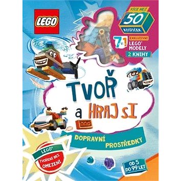 LEGO Iconic Tvoř a hraj si Dopravní prostředky: Obsahuje 2 knihy + 50 kostiček (978-80-264-2563-2)