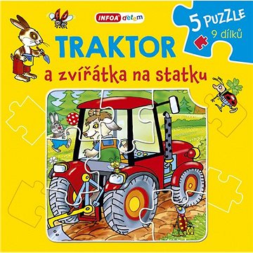 Traktor a zvířátka na statku: 5 puzzle 9 dílků (978-80-7547-521-3)