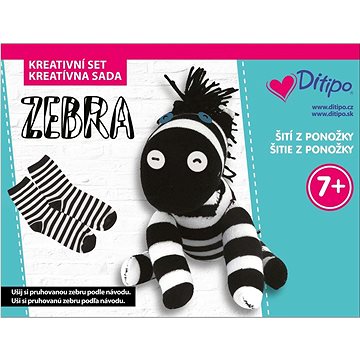 Zebra kreativní set: Šití/Šitie z ponožky