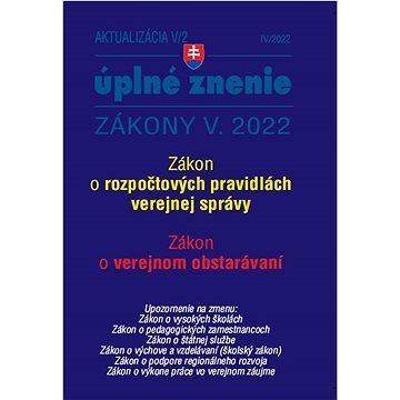 Aktualizácia V/2 2022 – štátna služba, informačné technológie verejnej správy (9771335612831)
