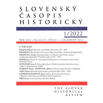 Slovenský časopis historický 1/2022 (978-80-8202-184-7)