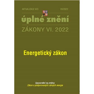 Aktualizace VI/3 – Energetický zákon (9771802837149)