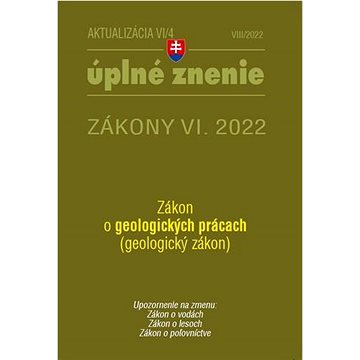 Aktualizácia VI/4 2022 – životné prostredie, odpadové a vodné hospodárstvo (9772730035041)