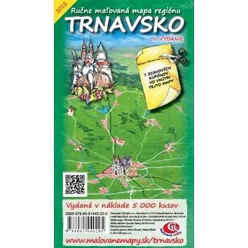 Trnavsko: Ručne maľovaná mapa regiónu (978-80-8144-020-5)