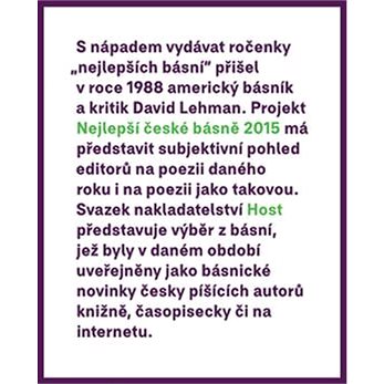 Nejlepší české básně 2015 (978-80-7491-555-0)