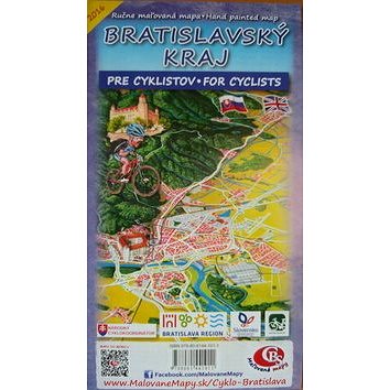 Bratislavský kraj: Ručne maľovaná mapa pre cyklistov Hand painted map for cyclists (978-80-8144-101-1)