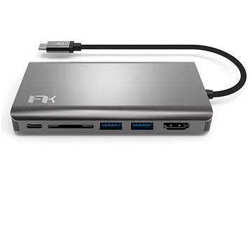 Feeltek Portable 8 in 1 USB-C Hub, gray (HBC008ZZC201)