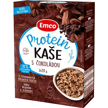 Emco Kaše proteinová s čokoládou 3x55g (8595229924845)