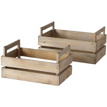 Boltze Dekorativní dřevěný box Kolding Set 2 ks (21128)