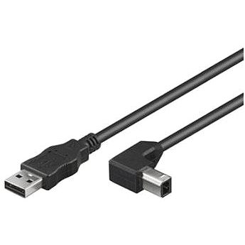 PremiumCord USB 2.0 2m propojovací černý zahnutý (ku2ab2-90)