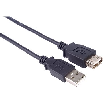 PremiumCord USB 2.0 prodlužovací 0.5m černý (kupaa05bk)